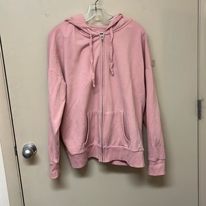 Dusty pink zip up hoodie